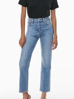Aritzia Denim Forum Arlo Hi-Rise Straight Jeans Womens 26 28L